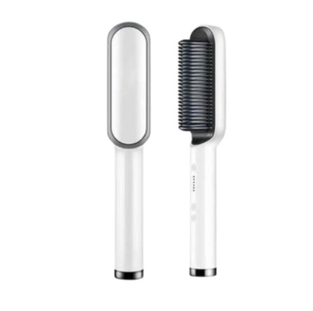 Escova Alisadora Elétrica Bivolt – Branca