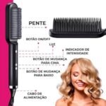 Escova Alisadora Elétrica Bivolt – Branca