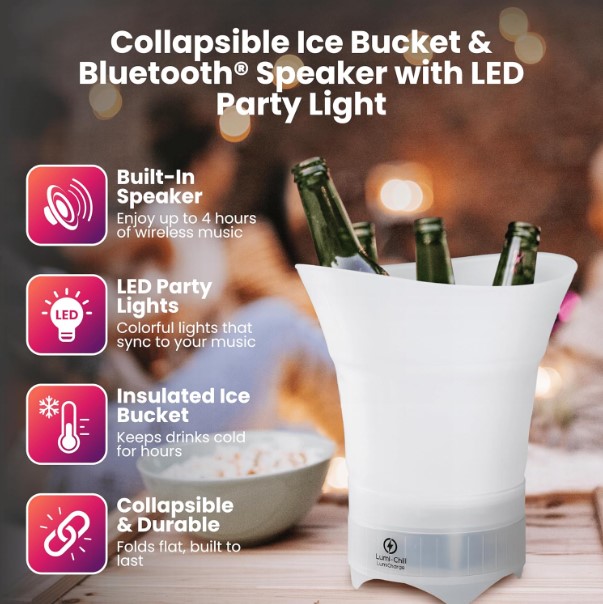 Balde com Caixa de Som Bivolt SOM-0230