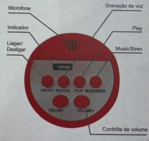 Megafone Portátil Recarregável com Sirene, Amplificador, Gravador e Autofalante USB – BM-F944 – Comunicação Potente