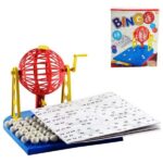 Jogo de Mesa Bingo com 48 Cartelas e Dispenser de Bolinhas