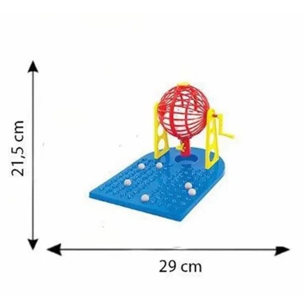 Jogo de Mesa Bingo com 48 Cartelas e Dispenser de Bolinhas
