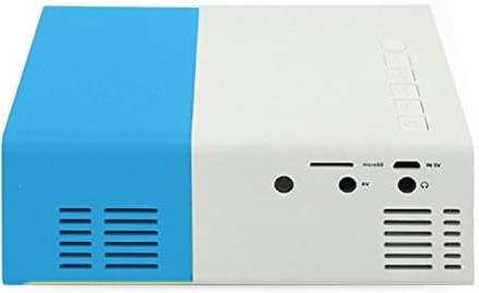 Mini Projetor Portátil LED 1080p Azul/Branco com Saída HDMI Bivolt – 600 Lumens