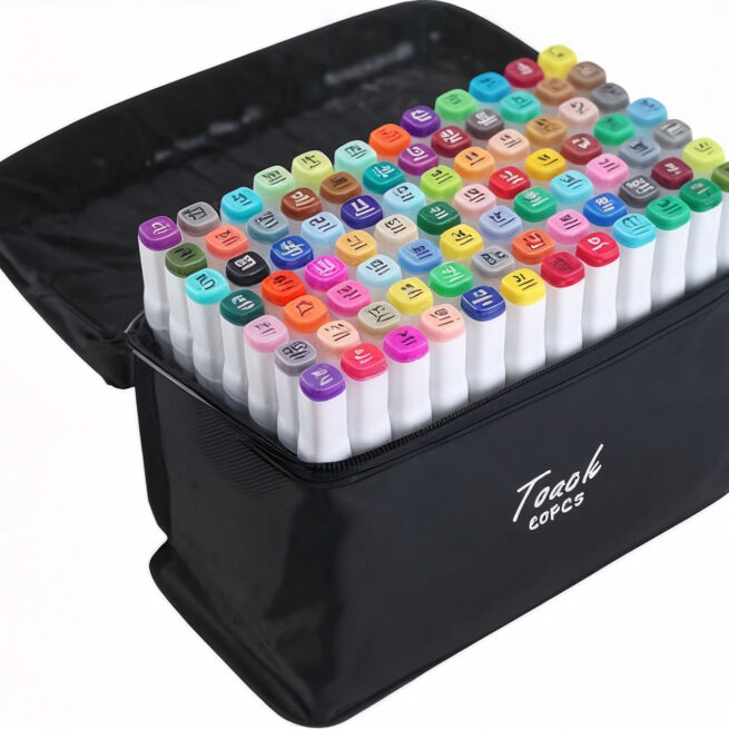 Kit Livro para Colorir Bobbie Goods Roxo com 80 Canetas – Criatividade sem Limites