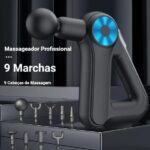 Pistola de Massagem Triangular Elétrica Portátil 9 Níveis – BM-F1021 Bivolt – Relaxamento Muscular