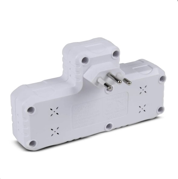 Adaptador de Tomada Benjamin (T) com USB-A e USB-C Bivolt BM-8704A – Versatilidade e Segurança