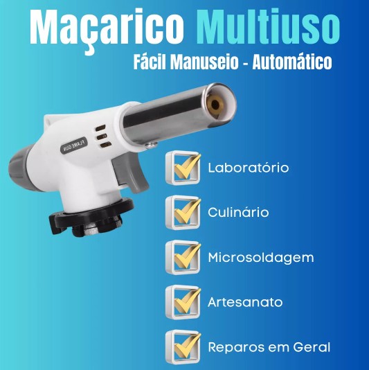 Maçarico Culinário Portátil Profissional – Cores Sortidas