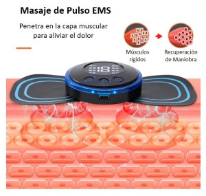 Mini Massageador Elétrico Portátil Recarregável para Pescoço e Pernas – Eletroterapia Bivolt