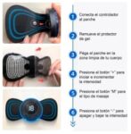 Mini Massageador Elétrico Portátil Recarregável para Pescoço e Pernas – Eletroterapia Bivolt