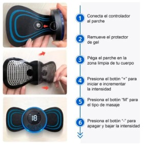 Mini Massageador Elétrico Portátil Recarregável para Pescoço e Pernas – Eletroterapia Bivolt