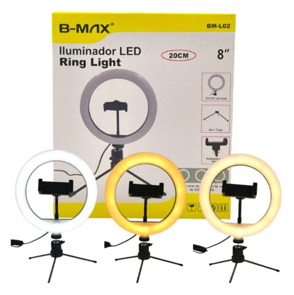 Ring Light para Celular com Luz Fixa de Mesa 10" Bivolt - BM-L03