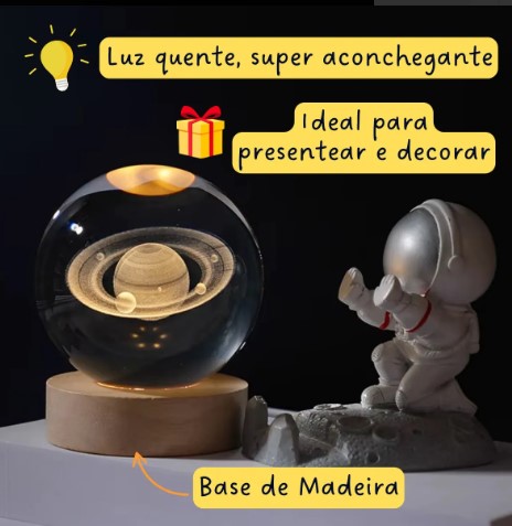 Luminária de Mesa LED Bola Cristal BM-F976B