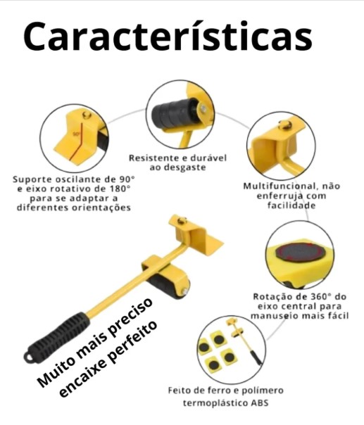 Levantador e Movedor de Móveis para Materiais Pesados Fácil de Usar - BMG-17