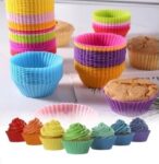 Conjunto 12 Formas de Silicone para Mini Cupcake, Bolo, Muffin e Pão de Queijo – Assadeira para Airfryer e Forno – BM-F956