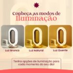 Luminária Abajur Cristal LED Touch Recarregável USB – Estilo Retrô – Modelo BM-F1051