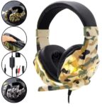 Headset Gamer Exército Camuflado com LED – Compatível Xbox One, PS4, Celular e PC – BM-218 (Cores Sortidas)