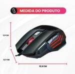 Mouse Gamer Profissional X7 com Fio, 7 Botões e 2400 DPI
