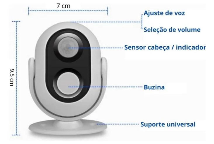 Sensor de Presença para Campainha e Alarme BM-607 Bivolt