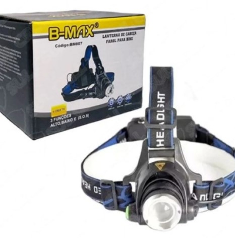 Lanterna De Cabeça Led Recarregável Zoom BM-807