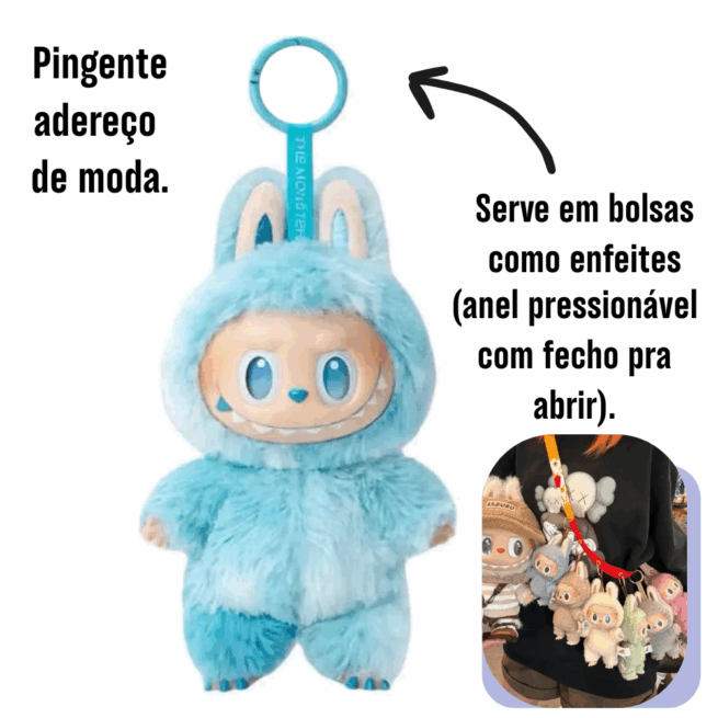 Sem Caixa - Geração 3 Labubu Monstros Mini Pelúcias Colecionáveis Personalizáveis – Cores Degradês Surpresas