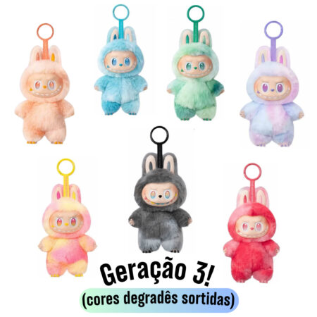 Sem Caixa - Geração 3 Labubu Monstros Mini Pelúcias Colecionáveis Personalizáveis – Cores Degradês Surpresas