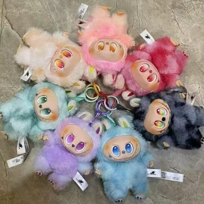 Sem Caixa - Geração 3 Labubu Monstros Mini Pelúcias Colecionáveis Personalizáveis – Cores Degradês Surpresas