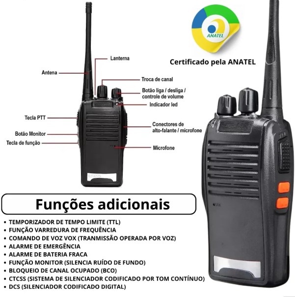 Rádio Walk Talk Bivolt BF-777s – Comunicação Prática e Eficiente