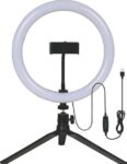 Ring Light 12" com Tripé Regulável para Gravação e Selfie