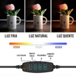 Ring Light 12" com Tripé Regulável para Gravação e Selfie
