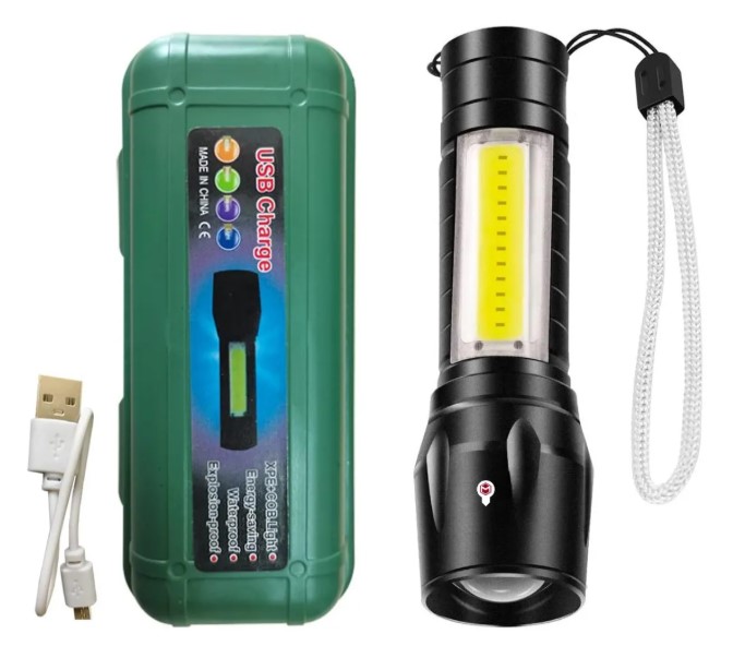 Lanterna Bivolt com Bateria Embutida e Iluminação Super Forte LAN-7076