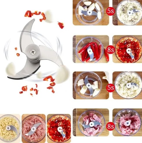 Mini Triturador Elétrico de Alimentos 300ml - Verde