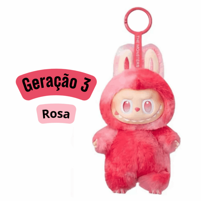 Sem Caixa - Geração 3 Labubu Monstros Mini Pelúcias Colecionáveis Personalizáveis – Cores Degradês Surpresas