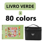 Kit Livro Colorir Bobbie Goods Verde com 80 Canetas – Estímulo à Imaginação