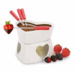 Aparelho Fondue Cerâmica 7 Peças Coração Herstal 320ml – Cores Sortidas