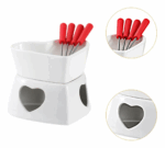 Aparelho Fondue Cerâmica 7 Peças Coração Herstal 320ml – Cores Sortidas