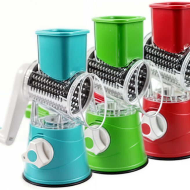 Fatiador Manual Giratório de Legumes 3 em 1 Inox – Praticidade e Versatilidade na Cozinha – BM-A20