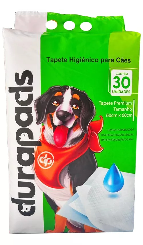Tapete Premium Higiênico para Cães Durapads 60x60 cm – Verde – 30 Unidades