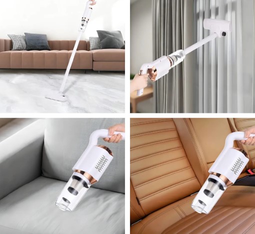 Aspirador de Pó Portátil Vertical Sem Fio Multifuncional – Modelo BM-F1061 – Limpeza Rápida e Eficiente