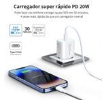 Fonte Carregador Turbo Tipo C Compatível para Iphone