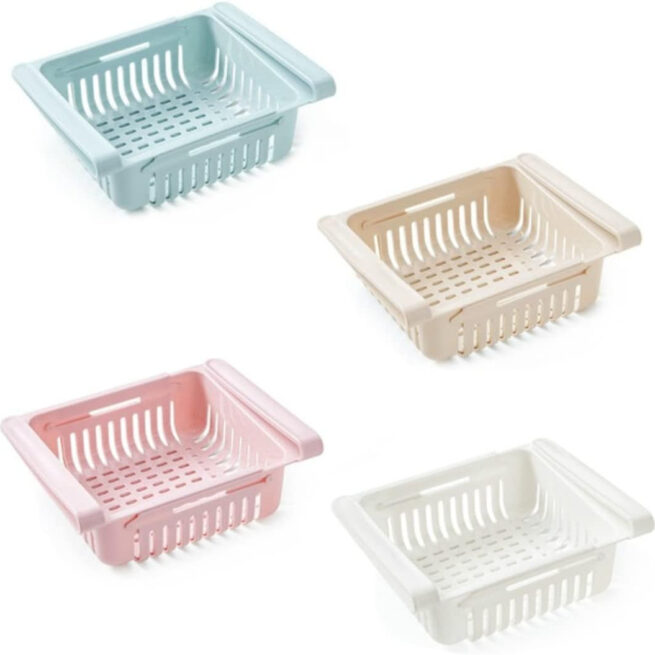 Organizador de Geladeira Cesto de Encaixar – Cores Sortidas – Organização e Praticidade