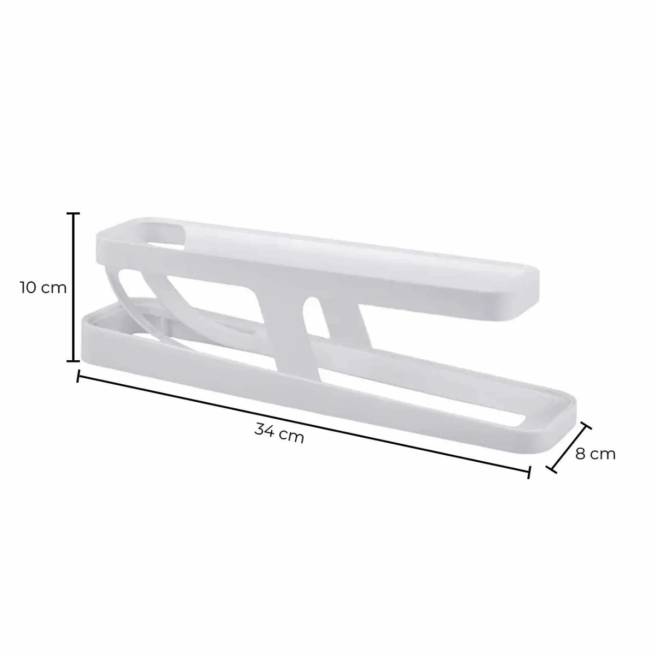 Porta Ovos Organizador para Geladeira Roll Clear Fresh 2 Andares – Capacidade para 15 Ovos