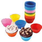 Conjunto 12 Formas de Silicone para Mini Cupcake, Bolo, Muffin e Pão de Queijo – Assadeira para Airfryer e Forno – BM-F956