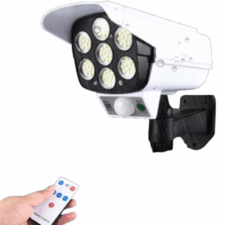 Luminária Solar com Sensor de Movimento e Câmera Falsa