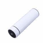 Personalizado - Garrafa Térmica com LED e Termômetro 500 ml – Branco – Tecnologia e Praticidade