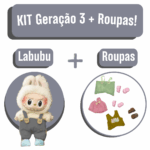 Kit Geração 3 Sem Caixa com Roupas – Labubu Monstros Mini Pelúcias Colecionáveis + Roupa – Sortidos