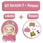 Kit com Caixa + Roupas Geração 2 – Labubu Monstros Pingente Colecionável Personalizável + 1 Roupa Sortida