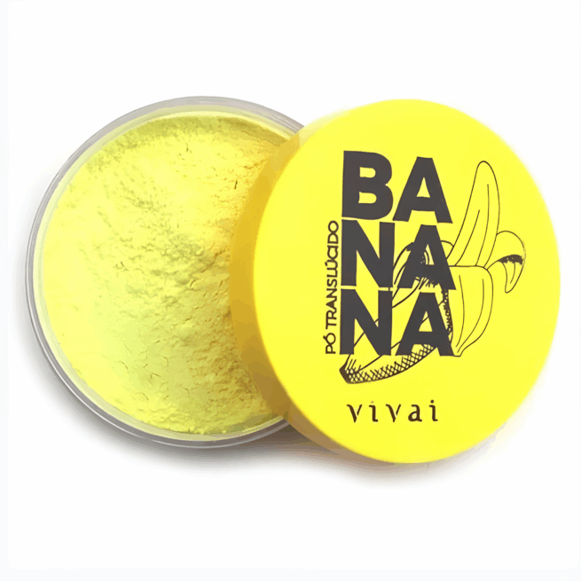 Pó de Banana Facial Translúcido Fixador de Maquiagem Vivai
