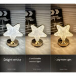 Luminária Abajur Cristal LED Touch Recarregável USB – Estrela