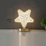 Luminária Abajur Cristal LED Touch Recarregável USB – Estrela