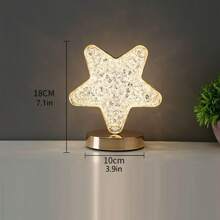 Luminária Abajur Cristal LED Touch Recarregável USB – Estrela